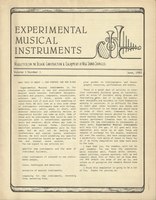 Experimental Musical Instruments, Volume 1, Number 1